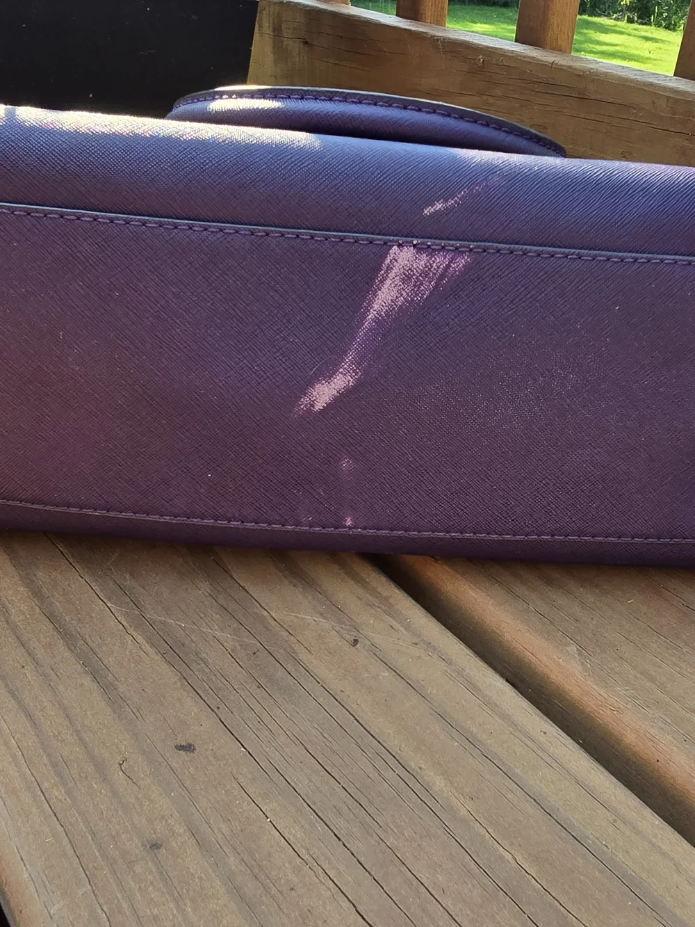 Michael Kors Plum Saffiano Leather Satchel